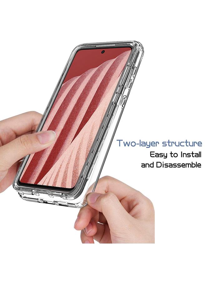 erorex Case For Samsung Galaxy A73 5G Transparency Two-color Gradient PC + TPU Phone Case - Image 3