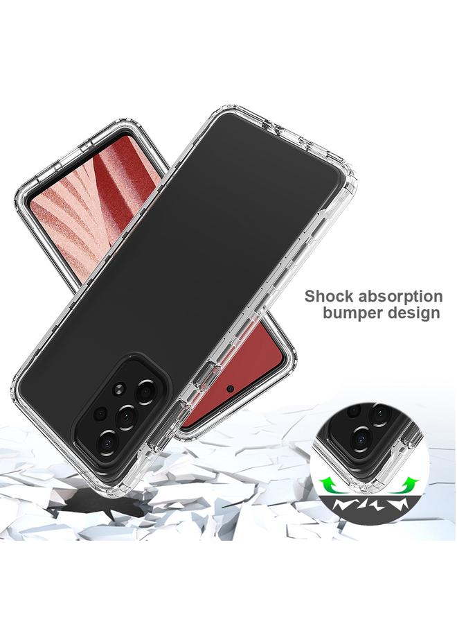 erorex Case For Samsung Galaxy A73 5G Transparency Two-color Gradient PC + TPU Phone Case - Image 4