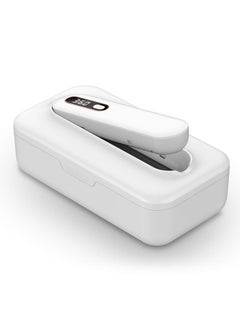 Multifunctional UV Sterilizer Box with Ozone, Wireless Charging, and Sterilization Light for Phones, Cosmetics, Nail Tools, Underwear, and Masks (White)