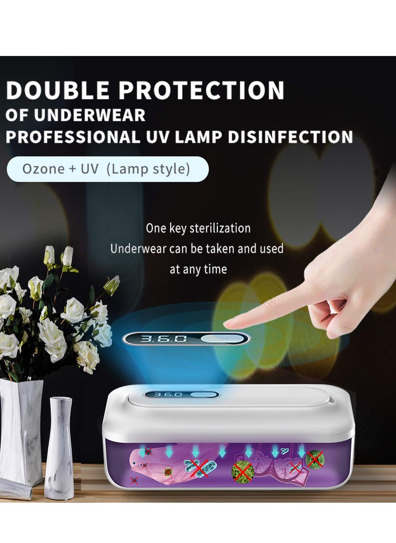 Generic - Multifunctional UV Sterilizer Box with Ozone, Wireless Charging, and Sterilization Light for Phones, Cosmetics, Nail Tools, Underwear, and Masks (White) - Image 1