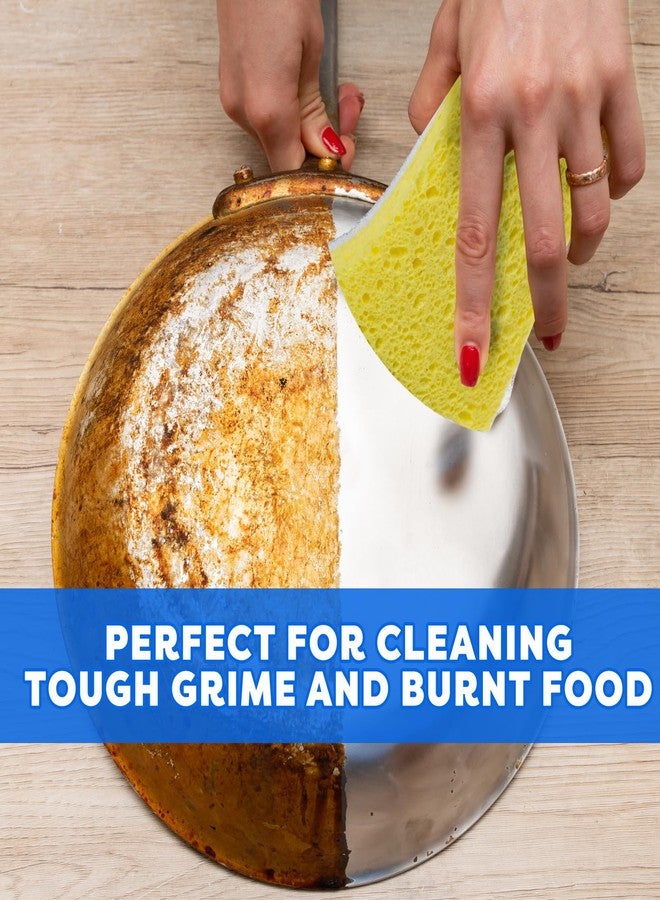 SCRUBIT Non-Scratch Cellulose Scrub Sponge - Soft and Easy Grip - Kitchen Sponges for Cleaning - 16-Pack Dual Sided Scrubby Sponges for Pots, Pans, Kitchen, and More - Image 3