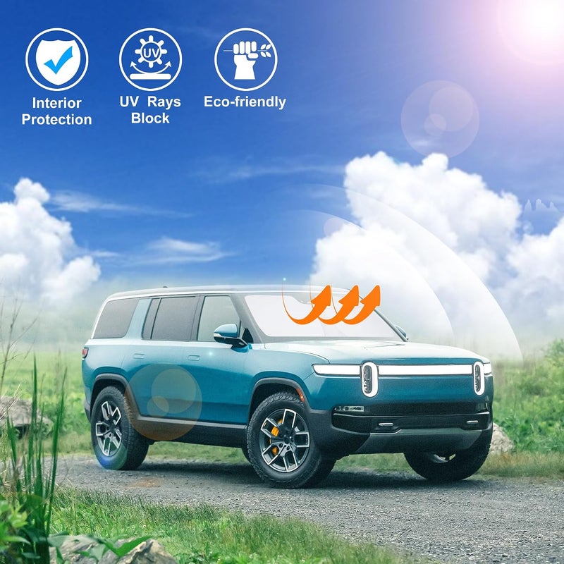 LHFLIVE Windshield Sun Shade Custom Fit for 2015-2023 2024 2025 2026 Chevrolet/Chevy Colorado/GMC Canyon Pickup Truck Prime Accessories Foldable Sunshade Protect Car from Heat Damage Keep Car Cooler - Image 5