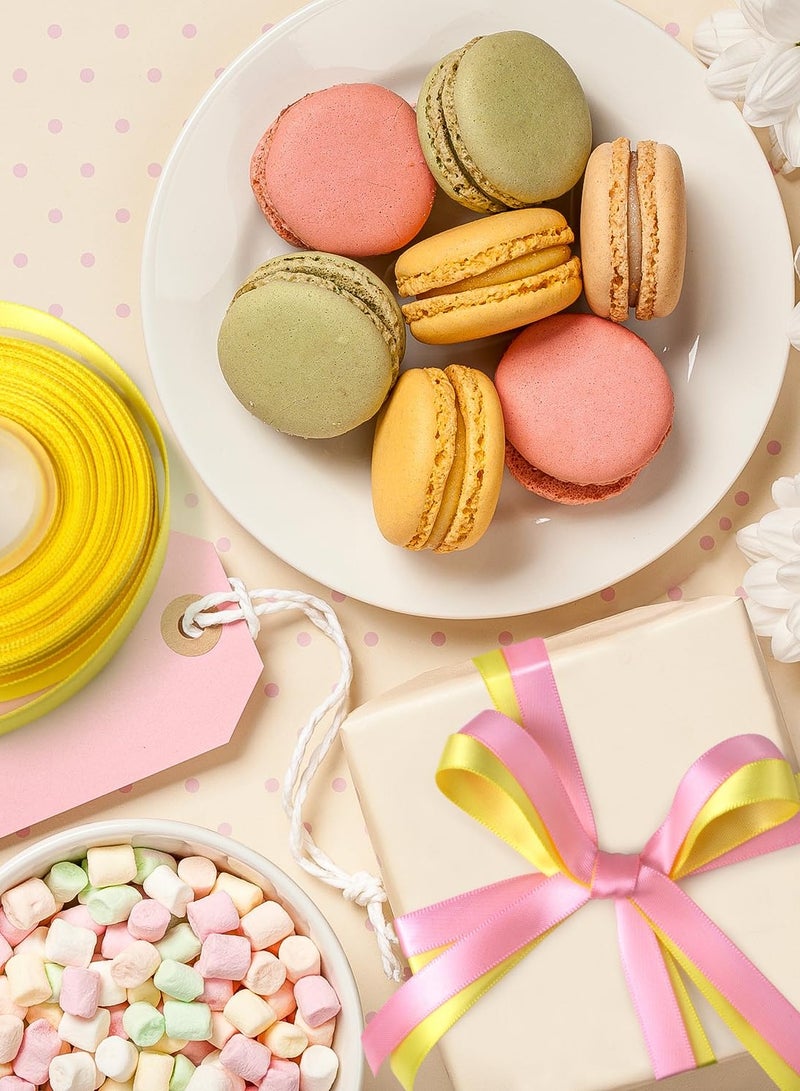 Bukela 6Pcs Pastel Rainbow Satin Ribbon 3/8 Inch Colorful Bulk Ribbon Rolls Assorted Solid Color Double Faced Satin Ribbons for Crafts Easter Baby Shower Birthday Wedding Gift Wrapping Hair Bows - Image 4