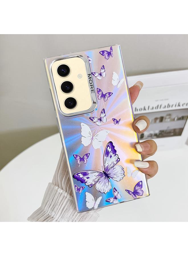 S-TOP Case For Samsung Galaxy S24+ 5G Electroplating Laser Butterfly Phone Case - Image 1