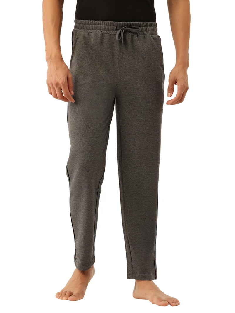 John Players Men's Regular Fit Cotton Lounge Pyjama Bottoms with Drawstring & Side Pockets (JLB003M05_Grey_M) - Image 1