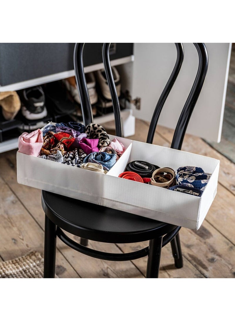 Pan Home Ease 2-compartment Foldable Storage Box 20x51x10cm - White - Image 5