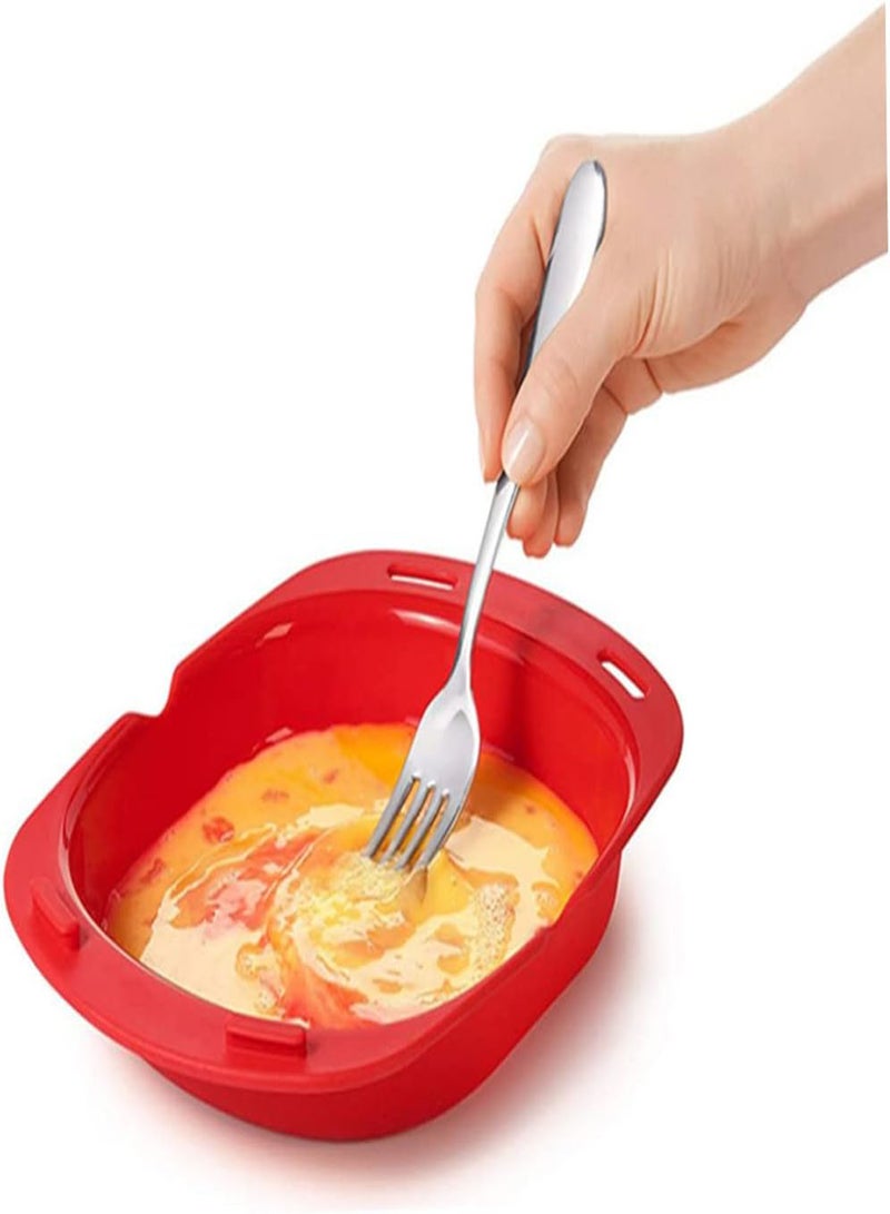 GGOOT Omelet Maker Microwave Omelette Egg Maker Silicone Omelette Tool Non Stick Roll Baking Pan Kitchenware Red, Omelet Maker, Microwave Omelette Maker, Silicone Omelette Tool - Image 5
