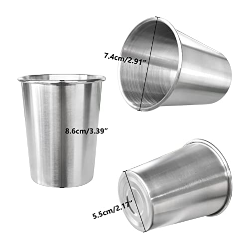 YOLCAR 6 Pack 8 oz Stainless Steel Kids Cups, Children's Pint Cups, Stackable Metal Cups, Shatterproof Drinking Glasses - Image 4