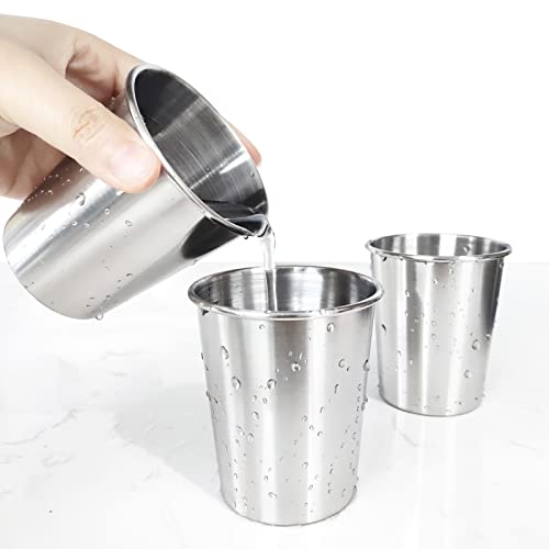 YOLCAR 6 Pack 8 oz Stainless Steel Kids Cups, Children's Pint Cups, Stackable Metal Cups, Shatterproof Drinking Glasses - Image 5