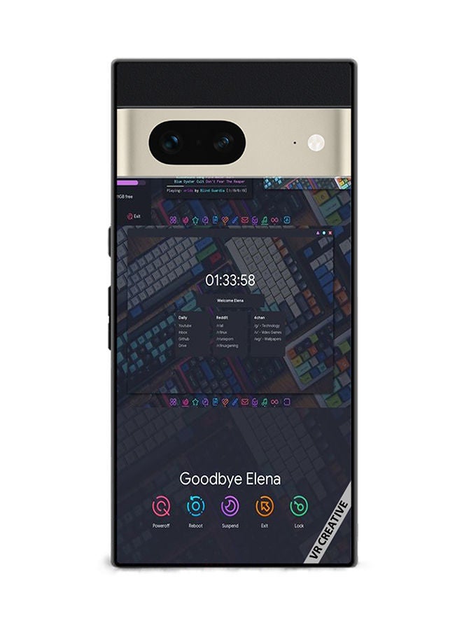 VR CREATIVE Protective Case Cover For Google Pixel 7 Goodbye Elena Design Multicolour - Image 1