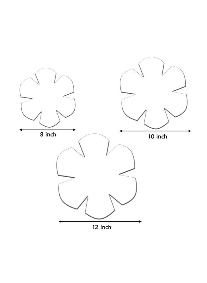 TXIN Set Of 3 Bowl Cozy Template, Flower Bowl Pattern Template, Clear Acrylic Bowl Wrap Pre Cut On Fold Stencil, Diy Microwave Bowl Holder Patchwork Ruler For Sewing Diy Kitchen Crafts (8/10/12 Inch) - Image 2
