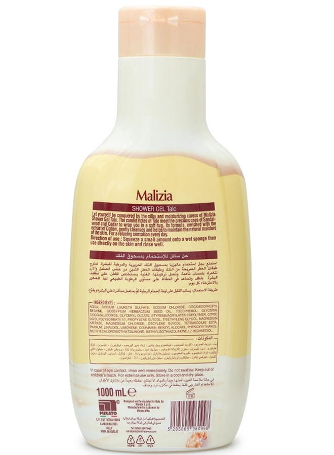 Malizia Shower Gel Talc 1000ml - Image 2