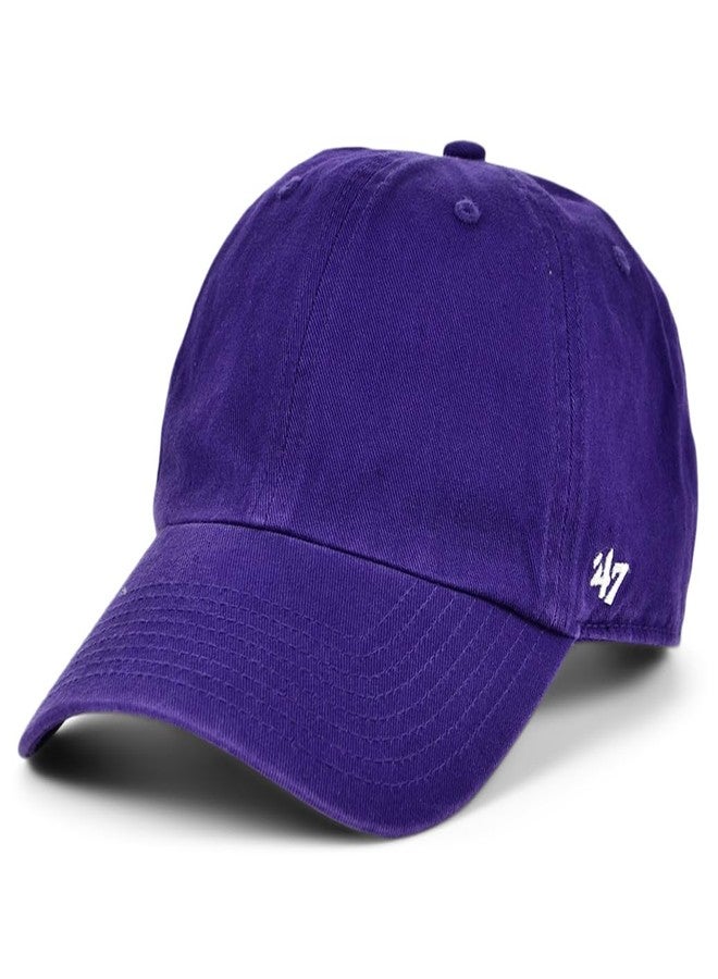 47 '47 Blank Classic Clean Up Cap, Adjustable Plain Baseball Hat for Men and Women – Purple - Image 1