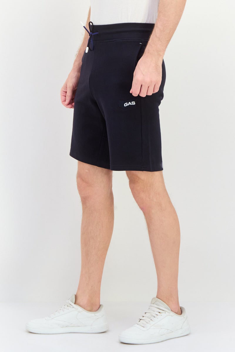 GAS شورت أساسي بشعار العلامة التجارية للرجال، أسود - Image 2
