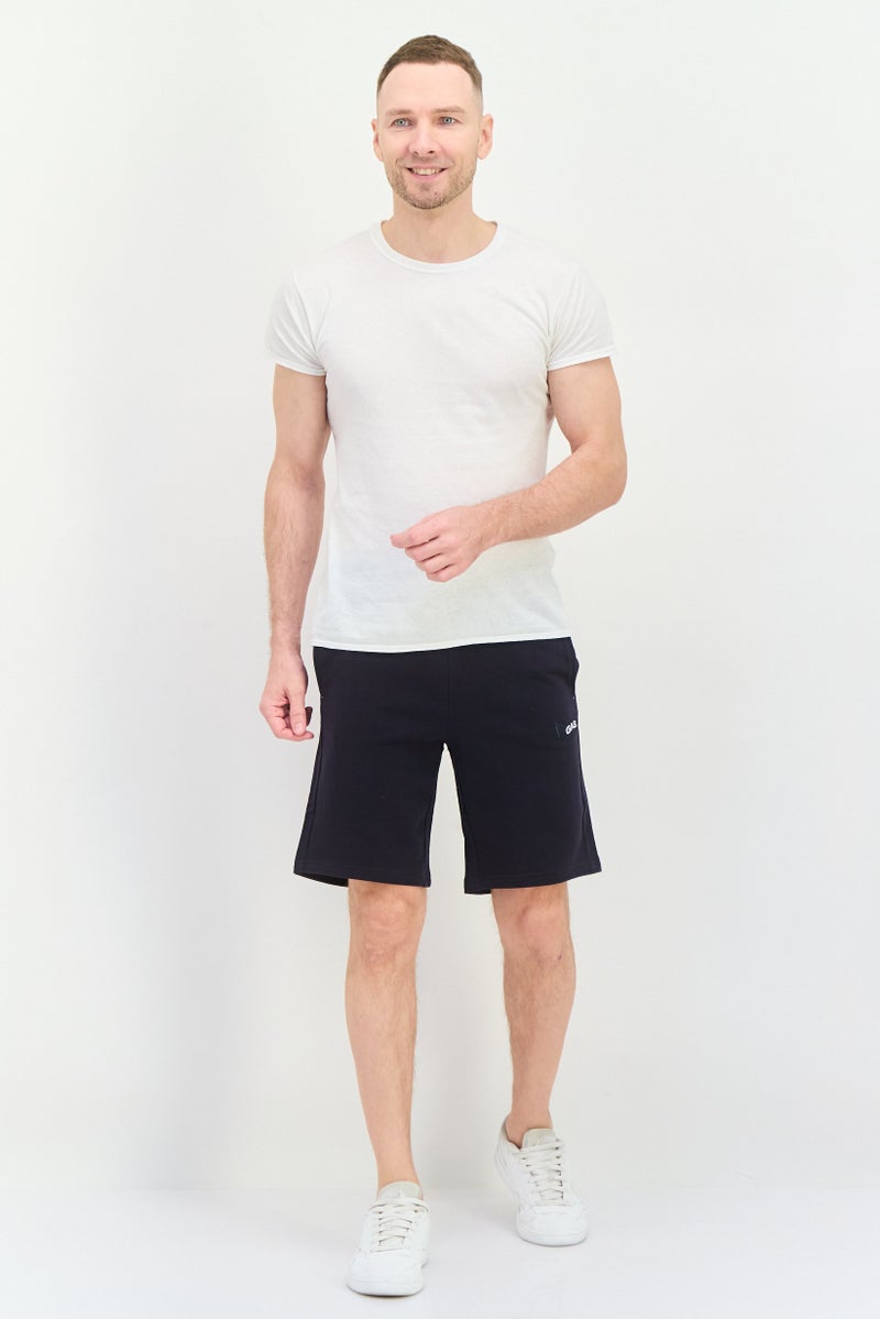 GAS شورت أساسي بشعار العلامة التجارية للرجال، أسود - Image 4