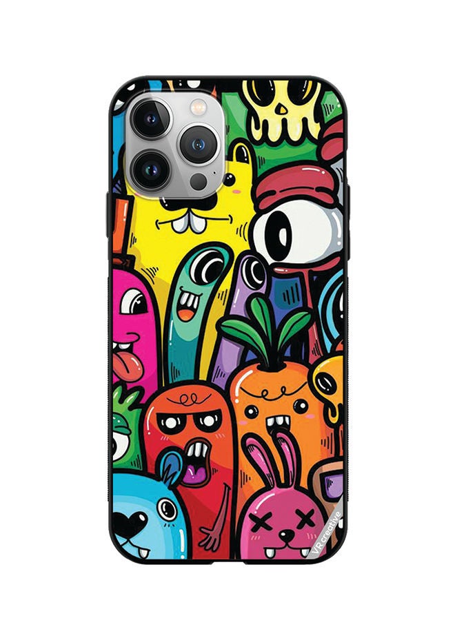 VR CREATIVE Protective Case Cover For Apple iPhone 11 Pro Max Cartoon3 Design Multicolour - Image 1