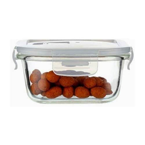 Femora Borosilicate Glass Containers For Kitchen|1 Year Warranty|Container Boxes For Storage,Storage Box For Kitchen With Air Vent Lid,Microwave Safe Utensils,Square (Set of 2-1200Ml Each),Transparent - Image 2