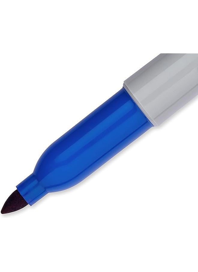 Sharpie Permanent Markers Fine Point Blue 12 Count  - Image 4