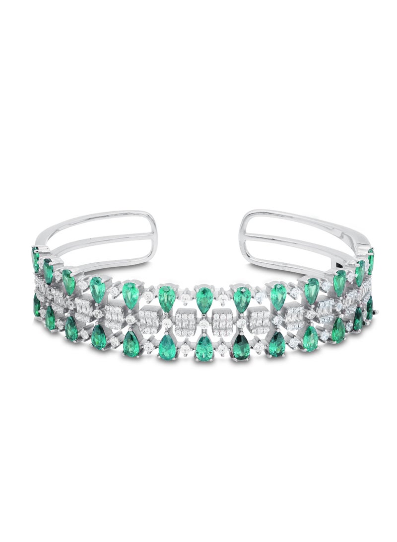 KUBER Emerald and Diamond Encrusted Bracelet  - Image 2