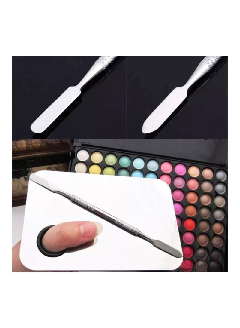 RollsTimi  Professional Makeup Palette 2 Types Pro Lady Stainless Steel Cosmetic Artist Spatula With Spatula Tool For Mixing Foundation - Image 2