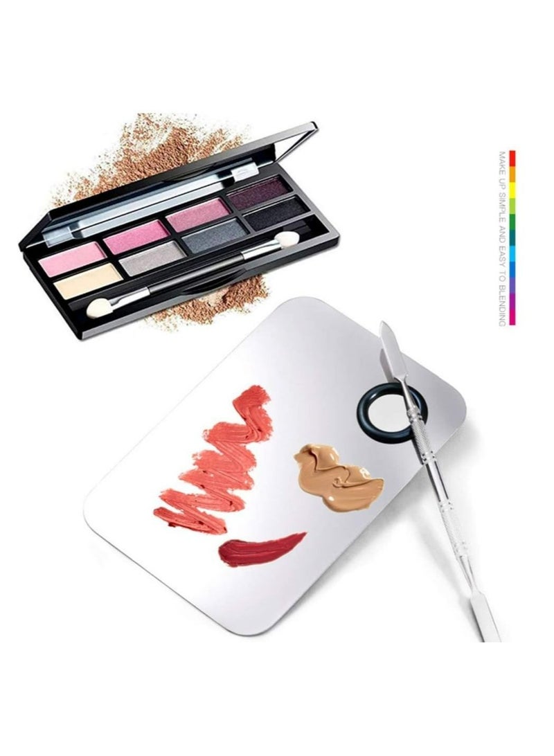 RollsTimi  Professional Makeup Palette 2 Types Pro Lady Stainless Steel Cosmetic Artist Spatula With Spatula Tool For Mixing Foundation - Image 3