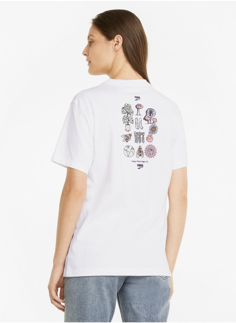 PUMA - DOWNTOWN Womens Relaxed Graphic T-Shirt - Image 1
