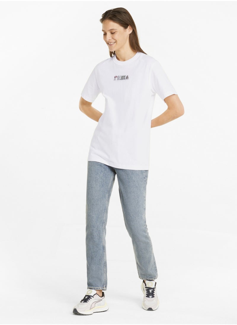 PUMA - DOWNTOWN Womens Relaxed Graphic T-Shirt - Image 1