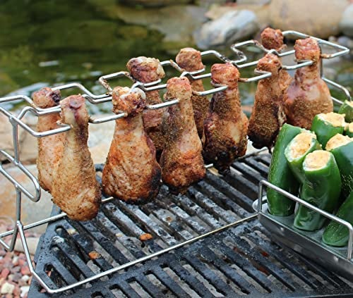 King Kooker #12WR 12-Slot Leg and Wing Grill Rack for Poultry - Image 2