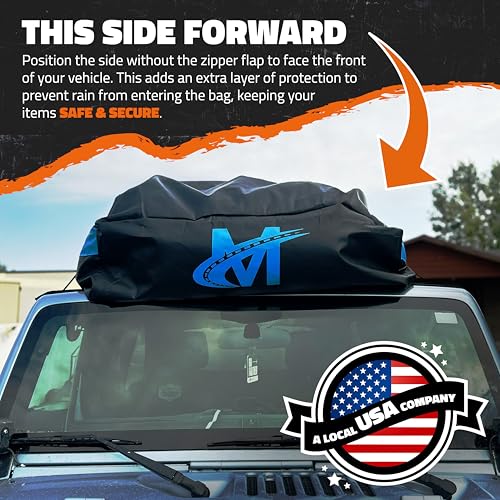 Mockins 35 Cu Ft XL Car Rooftop Cargo Carrier Bag | 80"x40"x19" All-Weather Vehicle Soft-Shell Carriers for Vehicles with or Without Roof Racks | Secure Luggage Bag for Car Roof Storage & Accessories - Image 3