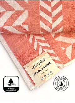 White Rose 2 Pcs Luxurious And Soft Beach Towel Set 550GSM Bath Towel (70x140cm) Face Towel (50x90cm) Set Of 2  - Image 5