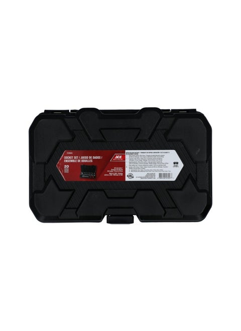 20-Piece Metric Socket And Socket Set
