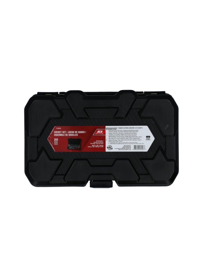 ACE - 20-Piece Metric Socket And Socket Set - Image 1