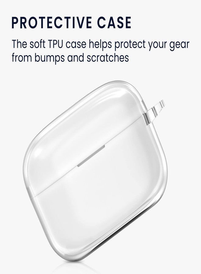 kwmobile Earphones Case Compatible with Sony LinkBuds S - Crystal TPU Two-Part Earbuds Case - Transparent - Image 4