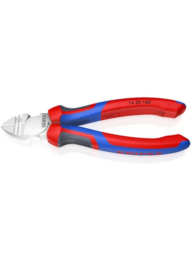KNIPEX 14 25 160 Diagonal Insulation Stripper with Long Cutter | High-Leverage Combination Stripping Pliers | Chrome-Plated | 160mm - Image 1