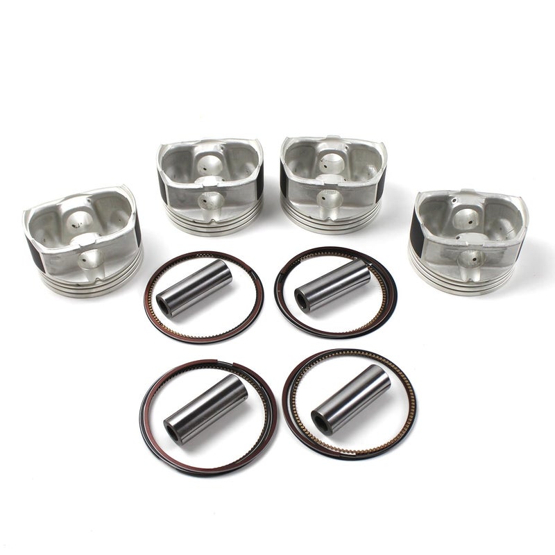DEEGOOLY 4pcs 234102G200 Engine Pistons Rings Set Compatible with 20072019 Hyundai Kia Sonata Sorento G4KE 24L Engine Piston Piston Ring Set Aftermarket Parts