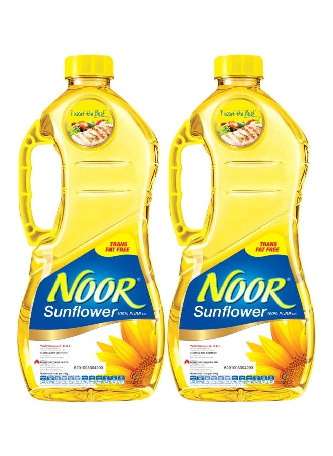 Noor Sunflower Oil, Pack Of 2,1.5L 