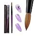 Pana Purple Wood Kolinsky Acrylic Nail Brush (Size: 6, 8, 10, 12, 14, 16, 18, 20, & 22) Kolinsky Hair (Size 8) - Image 3