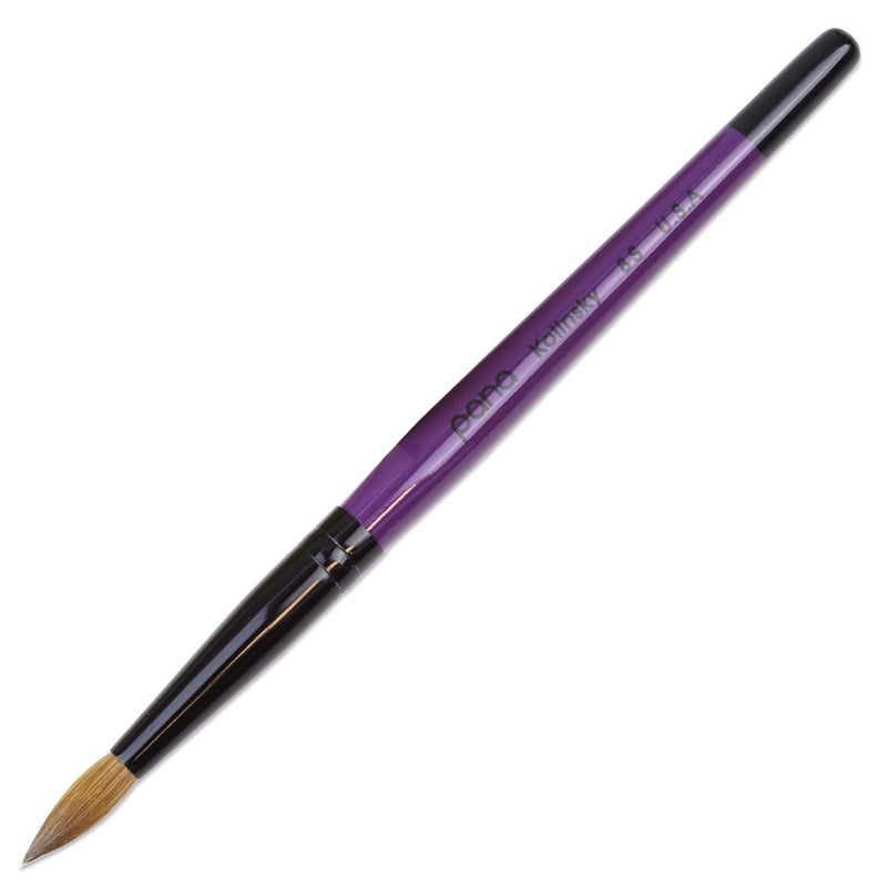 Pana Purple Wood Kolinsky Acrylic Nail Brush (Size: 6, 8, 10, 12, 14, 16, 18, 20, & 22) Kolinsky Hair (Size 8) - Image 2