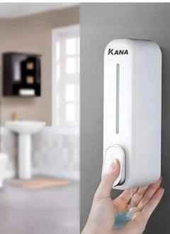 Kana Wall Mounted Soap Dispenser 350ml, Wall Mounted Manual Press Soap Bottle, Used for Bathrooms, Kitchens, Hotels, Restaurants and Office Hygienic & Easy Installation, Wall Mounted Manual Foaming Soap Dispenser White/Gray.  - Image 3