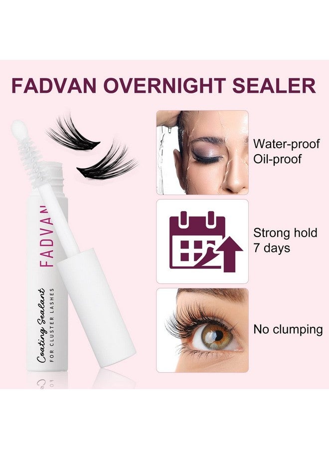 FADVAN Ealant For Eyelash Extensions Overnighter Lash Sealer For Cluster Lashes Diy Lash Extension Coating Long-Lasting 2 Weeks Lash Seal By Fadvan (5Ml, Clear)