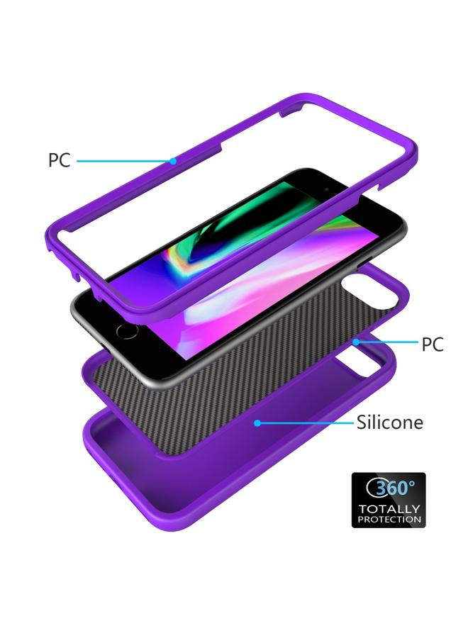 جرين تايجر حافظة حماية مضادة للصدمات لهاتف iPhone 6 7 8G Wave Pattern 3 في 1 مصنوعة من السيليكون بالإضافة إلى البولي كربونات باللون الأرجواني - Image 3