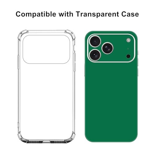 CXWITHY Skin Wrap for iPhone 17 Pro Max, Protective Film Vinyl Decal Stickers Cover for Phone Back, Camera, Frame (Green) - Image 4