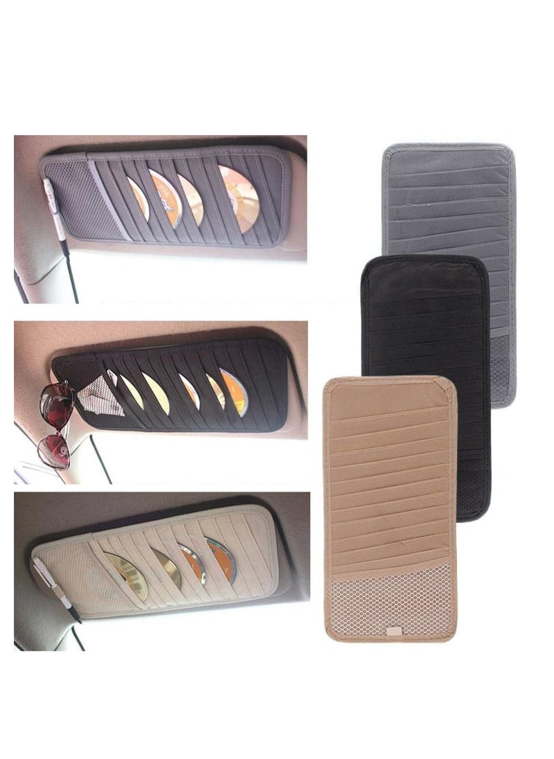Generic Case-CD Organizer, Card holder, licenses, Visa, etc., multifunctional organizer in the car-attached to the car sunshade, one piece beige color-from Rana store  - Image 5