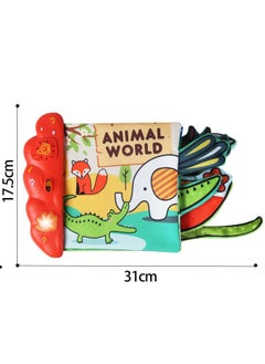 Generic 2024 Hot Sale Baby Early Education Marine Animal Soft Cloth Book Toy Sound And Light Music Soft Cloth Book Sensory Toy-Color:BLR 004186 (red)  - Image 1
