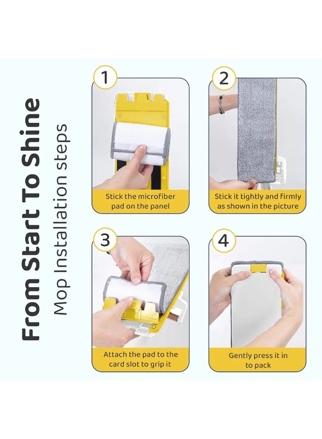 floor mop with self spin grey in yellow - Image 3