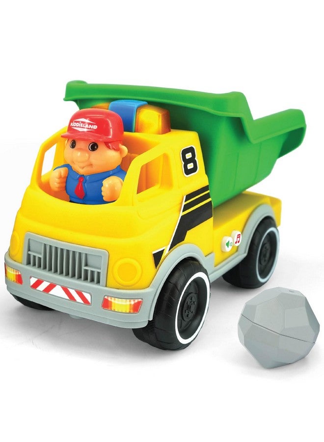 Kiddieland: Light & Sound: Dump Truck - Motorized Construction Toy Vehicle, Auto Stops, Driver Figure, Engine Rev & Horn, Kids & Toddlers Age 1 yr+ - Image 1