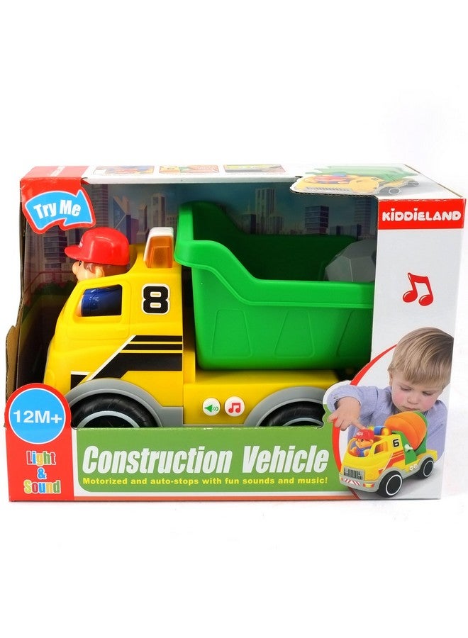 Kiddieland: Light & Sound: Dump Truck - Motorized Construction Toy Vehicle, Auto Stops, Driver Figure, Engine Rev & Horn, Kids & Toddlers Age 1 yr+ - Image 4