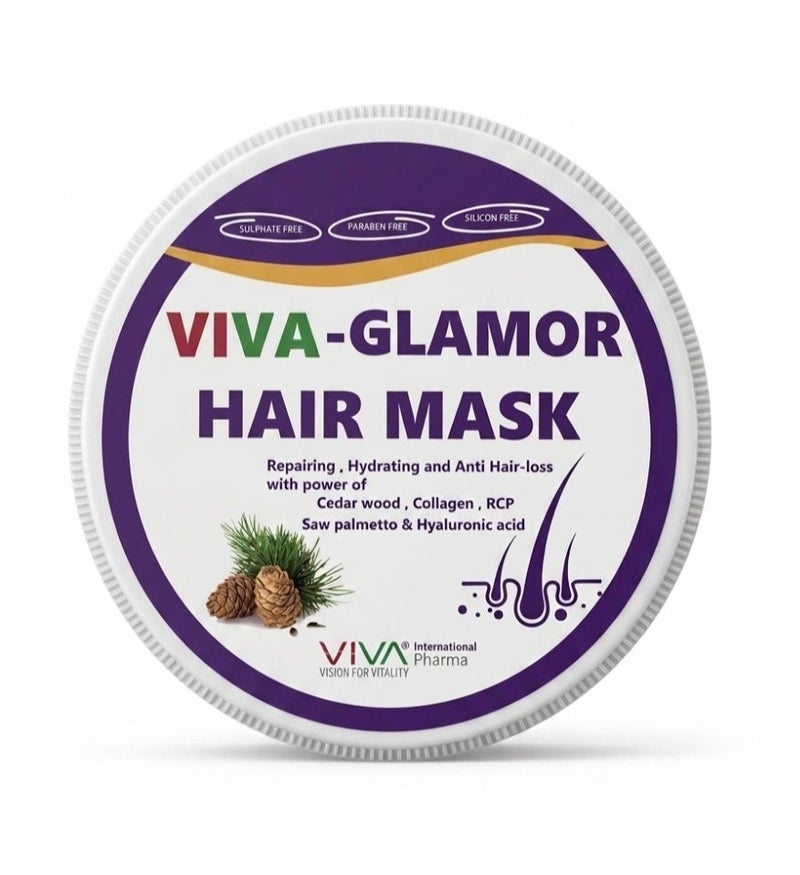 فيفا Glamor Hair Mask Repairing, Hydrating & Anti-hair Loss - 250 ML - Image 1