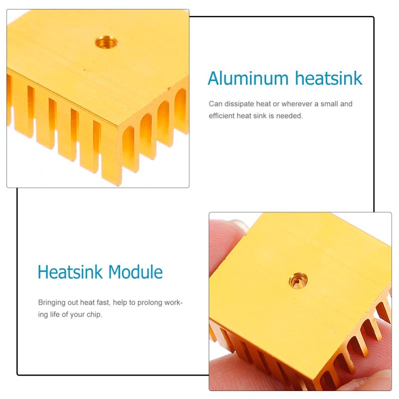 10 Pcs Gold Aluminum Heat Sink Cooling Module For Led Chips Laptop Gpu - Image 3