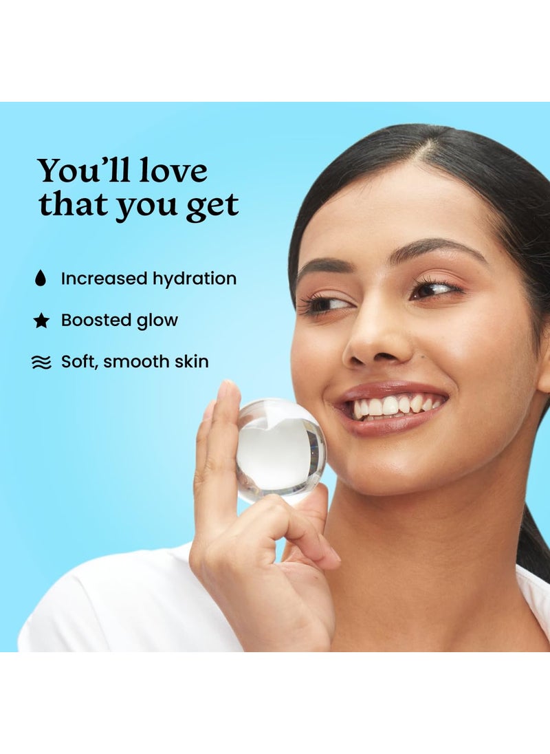 foxtale Foxtale Dewy Morning Travel Kit Hydrating Face Wash 24Hr Moisturizer SPF 50 Sunscreen 100 Glow 24Hr Hydration Zero White Cast With Hyaluronic Acid Ceramides Vitamin C Travel Pouch Included Pack of 3 Travel Friendly Pocket Friendly Gift for Birthday and Anniversary  - Image 3